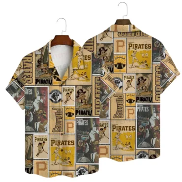 Pittsburgh Pirates Vintage Collage Hawaiian Shirt