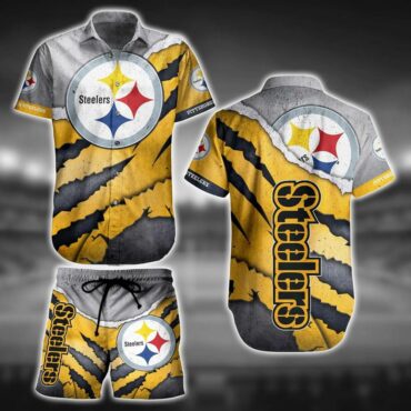 Pittsburgh Steelers Bold Scratch Hawaiian Shirt