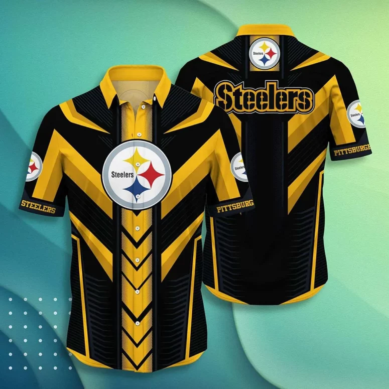 Pittsburgh Steelers Bold Strike Hawaiian Shirt