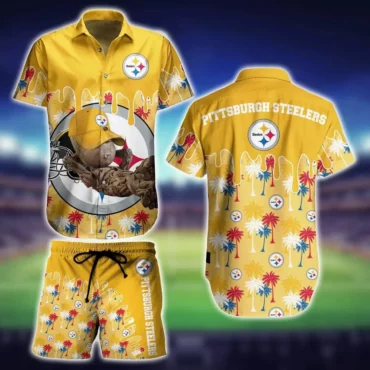 Pittsburgh Steelers Island Splash Hawaiian shirt