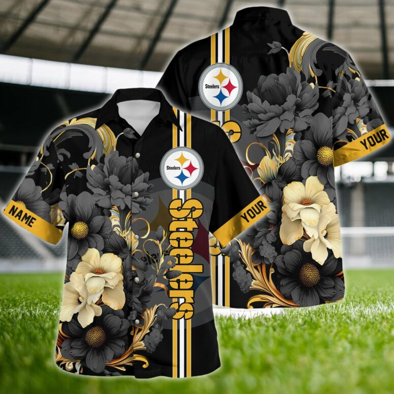 Pittsburgh Steelers Luxe Bloom Hawaiian Shirt