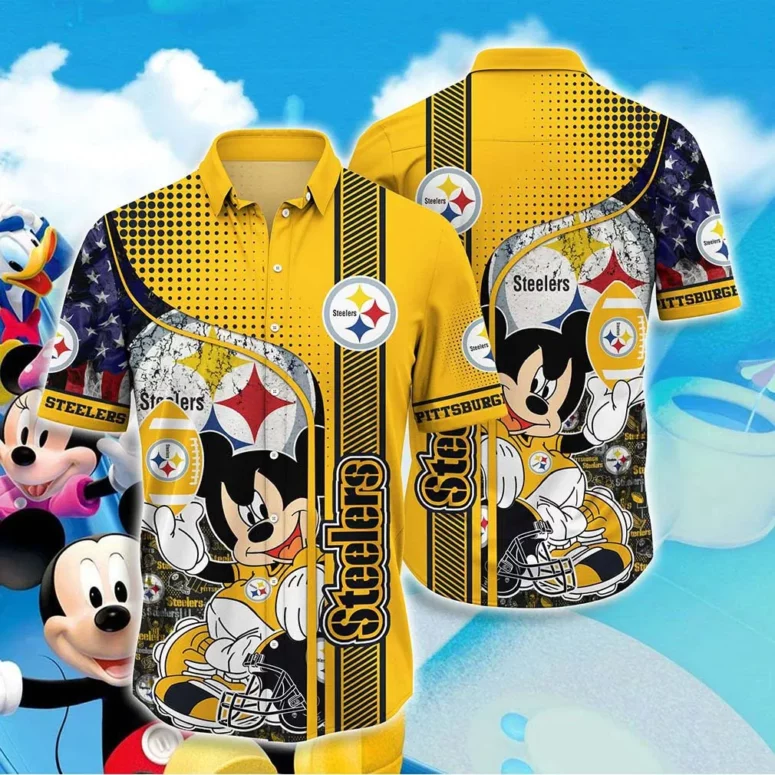 Pittsburgh Steelers Mickey Magic Hawaiian Shirt