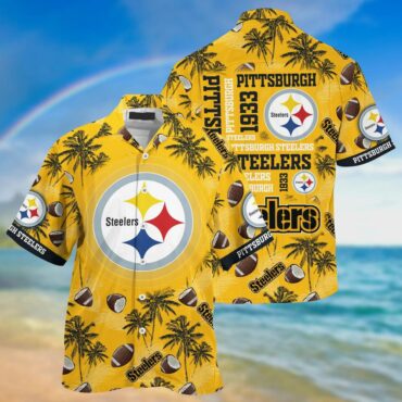 Pittsburgh Steelers Palm Paradise Hawaiian Shirt