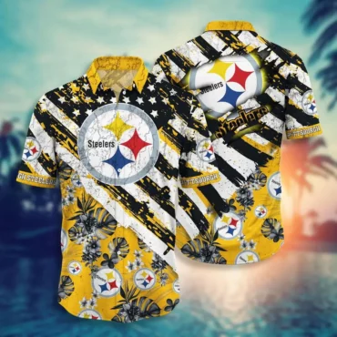 Pittsburgh Steelers Stars & Stripes Hawaiian Shirt