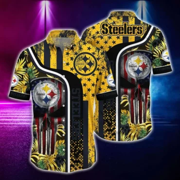 Pittsburgh Steelers Stars & Stripes Pride Hawaiian Shirt