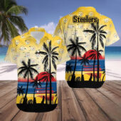 Pittsburgh Steelers Sunset Beach Hawaiian Shirt