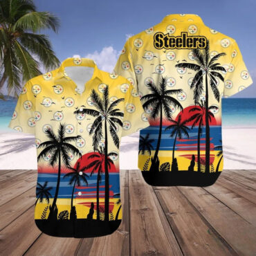 Pittsburgh Steelers Sunset Beach Hawaiian Shirt