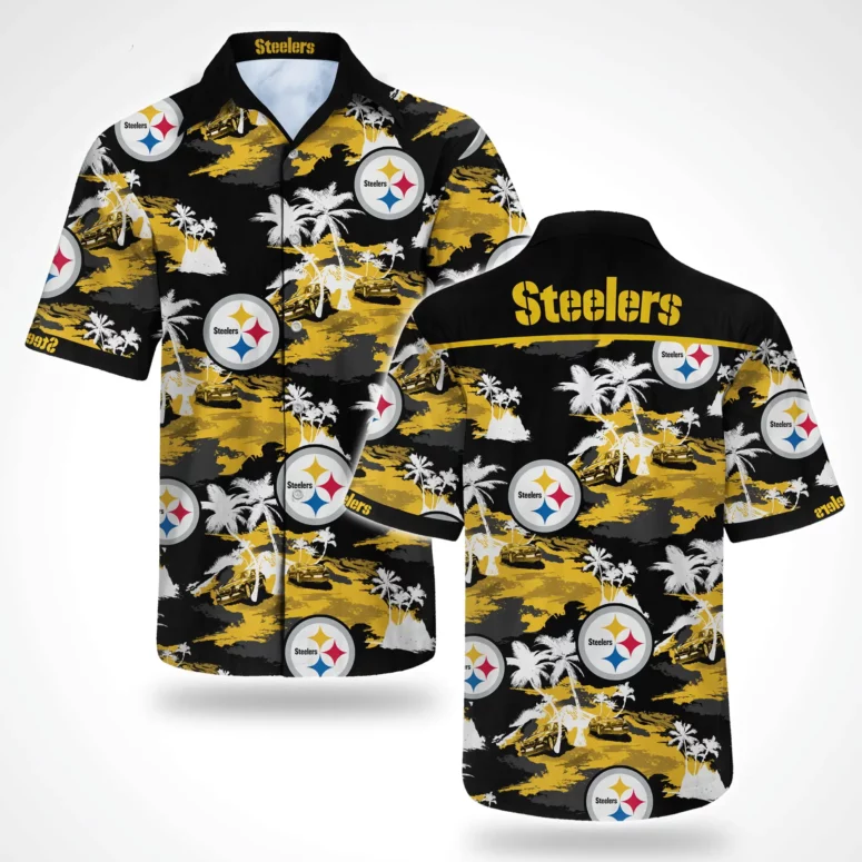 Pittsburgh Steelers Tropical Camo Hawaiian Shirt