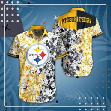 Pittsburgh Steelers Tropical Dual-Tone Hawaiian Shirt