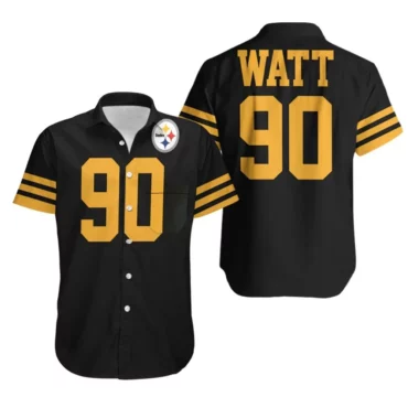 Pittsburgh Steelers Watt #90 Jersey Hawaiian Shirt