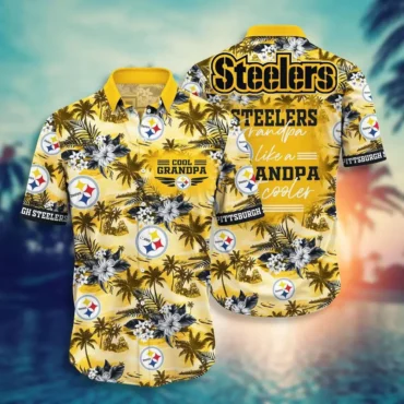 Steelers Cool Grandpa Tropical Hawaiian Shirt