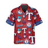 Texas Dominate The Diamond Rangers Red Blue Hawaiian Shirt - TeeAloha