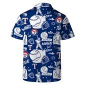 Texas Rangers All Star Play Hawaiian Shirt Back - TeeAloha