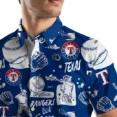 Texas Rangers All Star Play Hawaiian Shirt Front Half Above - TeeAloha