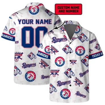 Texas Rangers Custom Champion Hawaiian Shirt