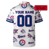 Texas Rangers Custom Champion Hawaiian Shirt Back - TeeAloha