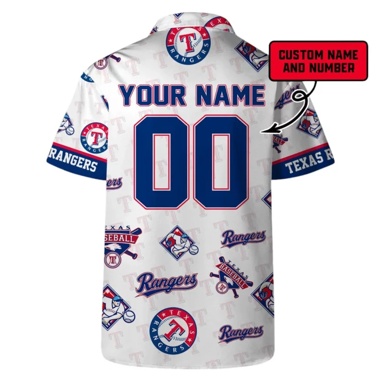 Texas Rangers Custom Champion Hawaiian Shirt