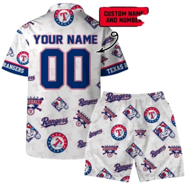 Texas Rangers Custom Champion Hawaiian Shirt