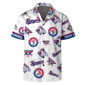 Texas Rangers Custom Champion Hawaiian Shirt Front - TeeAloha