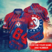 Texas Rangers Custom Star Hawaiian Shirt