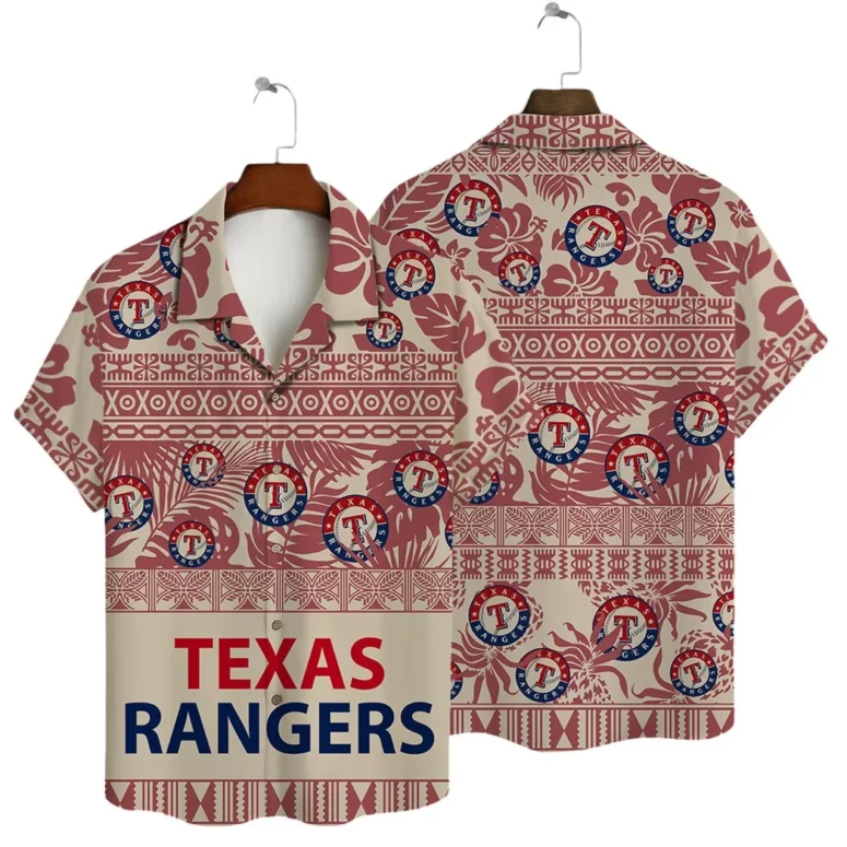 Texas Rangers Island Heritage Hawaiian Shirt