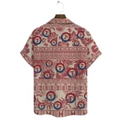 Texas Rangers Island Heritage Hawaiian Shirt Back - TeeAloha