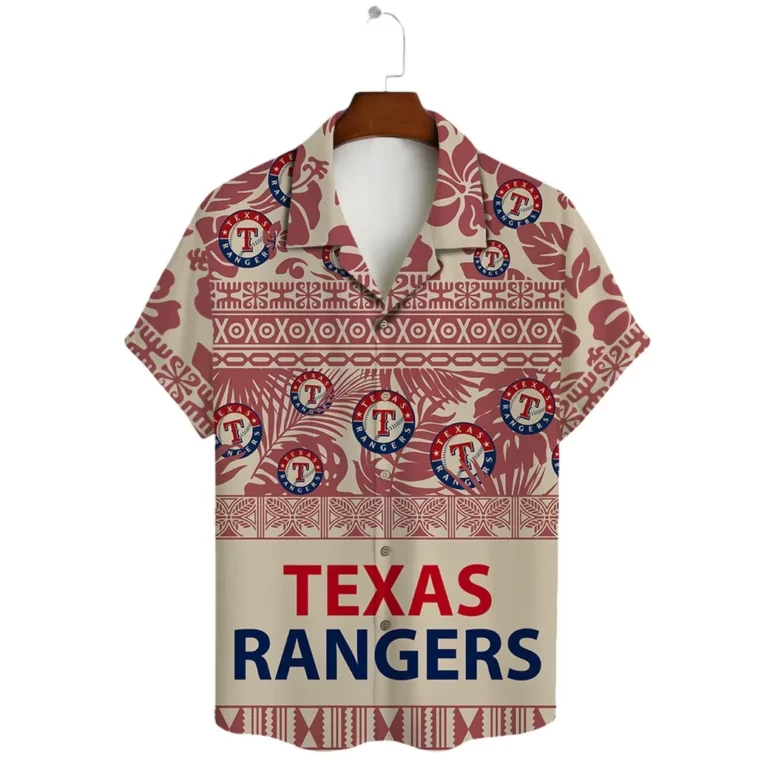 Texas Rangers Island Heritage Hawaiian Shirt