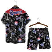 Texas Rangers Island Vibes Hawaiian Shirt With Short - TeeAloha