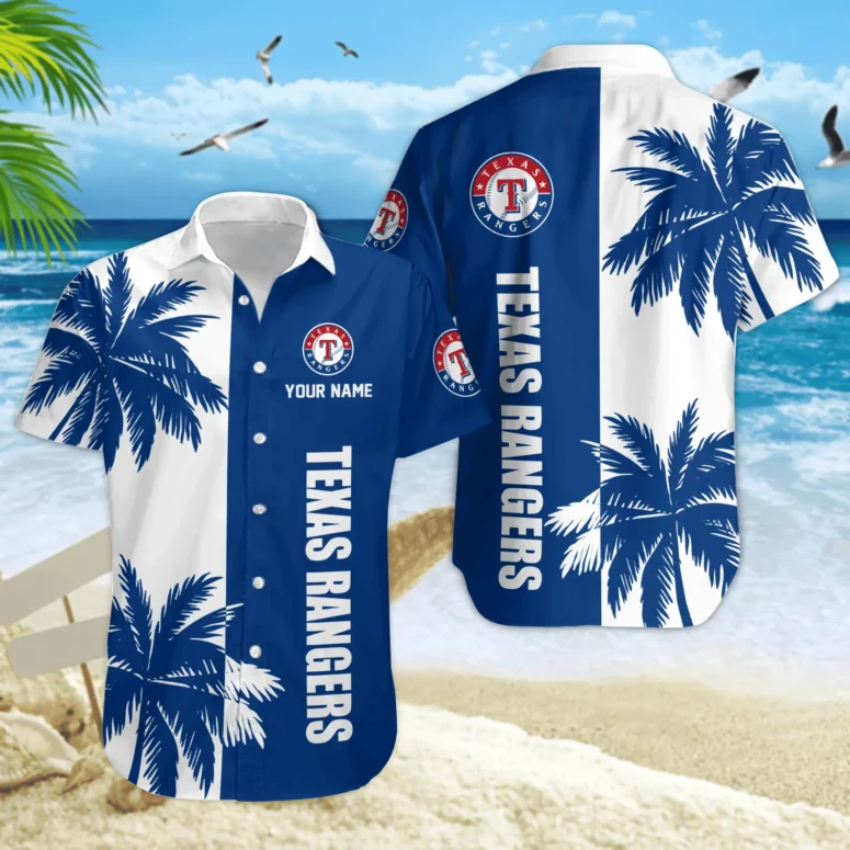 Texas Rangers Palm Coast Custom Hawaiian Shirt