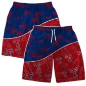 Texas Rangers Palm Sunset Hawaiian Short - TeeAloha