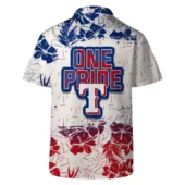 Texas Rangers Pride Floral Hawaiian Shirt Back - TeeAloha