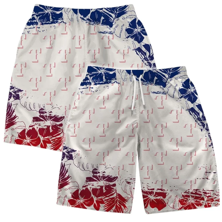 Texas Rangers Pride Floral Hawaiian Shirt