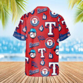 Texas Rangers Red Fan Favorites Hawaiian Shirt Back - TeeAloha