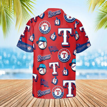 Texas Rangers Red Fan Favorites Hawaiian Shirt