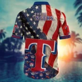 Texas Rangers Stars Stripes Hawaiian Shirt Back - TeeAloha