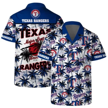 Texas Rangers Sunset League Hawaiian Shirt