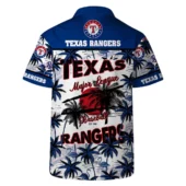 Texas Rangers Sunset League Hawaiian Shirt Back - TeeAloha