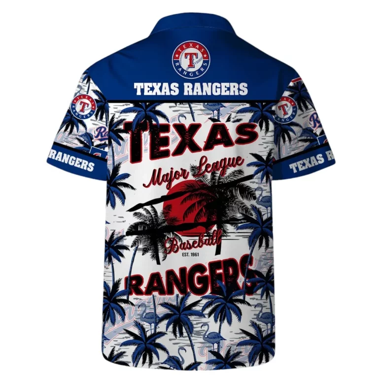 Texas Rangers Sunset League Hawaiian Shirt