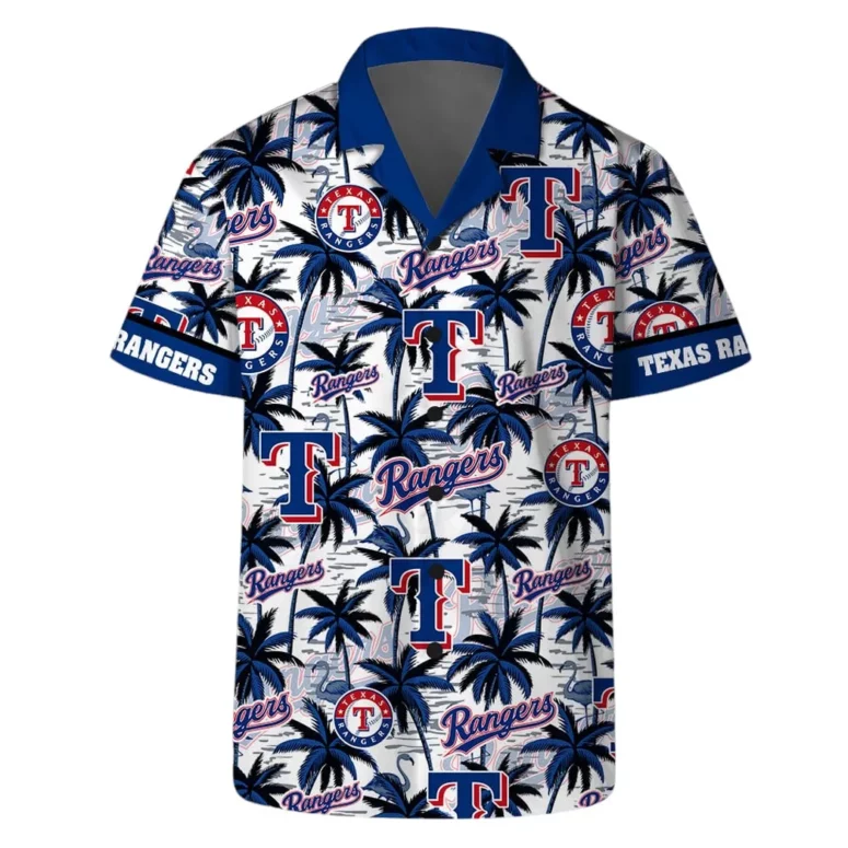 Texas Rangers Sunset League Hawaiian Shirt