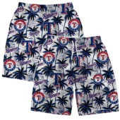 Texas Rangers Sunset League Hawaiian Shirt Shorts - TeeAloha