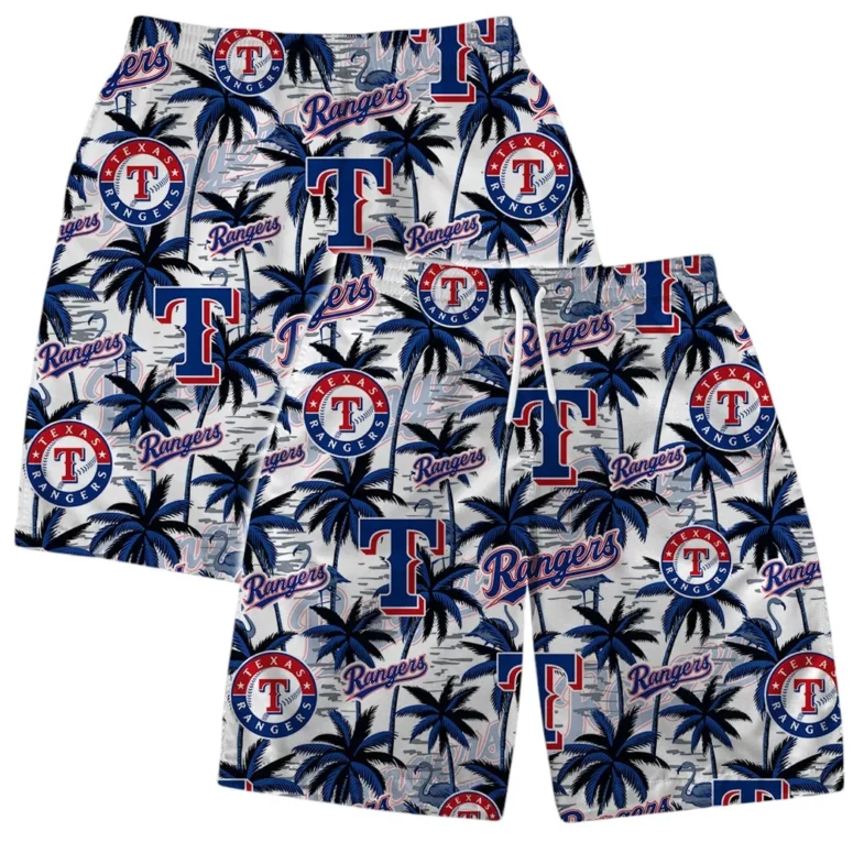 Texas Rangers Sunset League Hawaiian Shirt