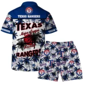 Texas Rangers Sunset League Hawaiian Shirt With Short - TeeAloha