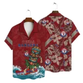 Texas Rangers Surfer Tiki Hawaiian Shirt - TeeAloha