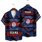 Texas Rangers Tiki Sunset Hawaiian Shirt - TeeAloha