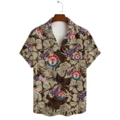 Texas Rangers Tribal Tropics Hawaiian Shirt Front - TeeAloha