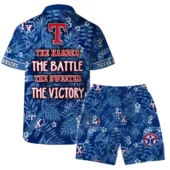 Texas Rangers Victory Battle Hawaiian Shirt With Short - TeeAloha