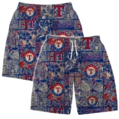 Texas Rangers Vintage Patchwork Hawaiian Short - TeeAloha