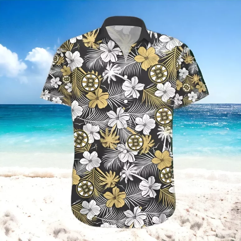 Boston Bruins Paradise Bloom Hawaiian Shirt