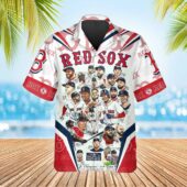 Boston Red Sox All Stars Tribute Hawaiian Shirt Front - TeeAloha