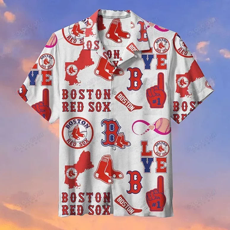 Boston Red Sox Fan Favorites Collage Hawaiian Shirt